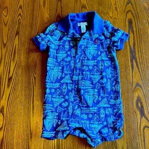 Ralph lauren nautical ship / sailboat summer romper / one piece - blue